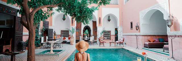 Luxe stedentrip Marrakech met verblijf in 5* Hôtel & Ryads Le Naoura met wellness