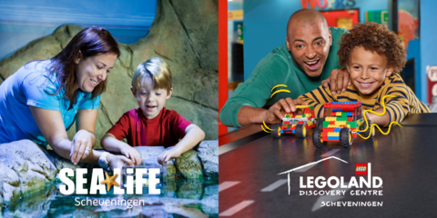 Plezier voor de hele familie! Met een combiticket LEGOLAND® & SEA LIFE en overnachting in Scheveningen