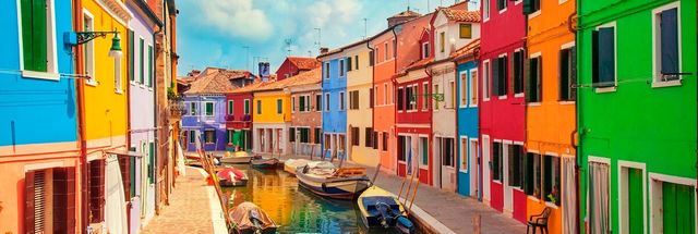 Bezoek Venetië, Murano en Burano inclusief vluchten + 4* hotel